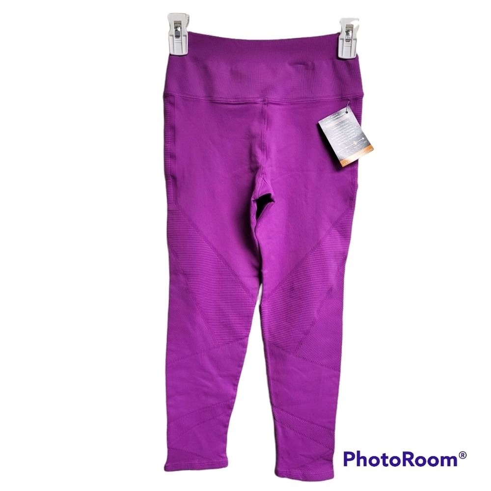 Nux Pinkish Purple Moderate Compression Leggings Women's Size Medium - Picture 2 of 6